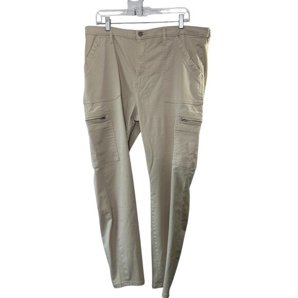 Banana Republic Beige High-Rise Utility Zip Pocket Skinny Jean Sz 18 - Picture 1 of 6